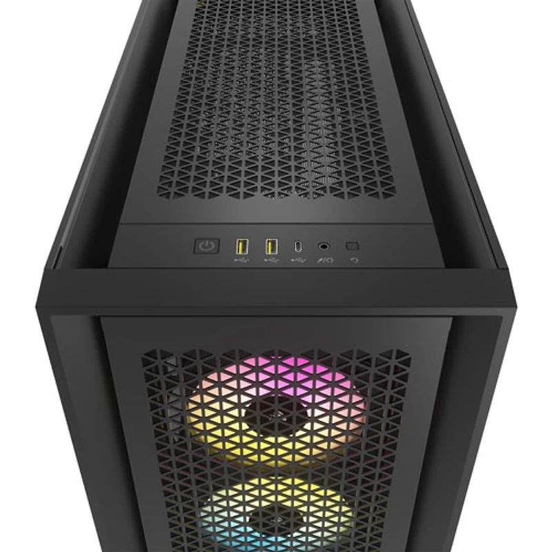 Tour d'ordinateur mi-haute ATX 5000D Airflow à éclairage RVB de Corsair - Noir