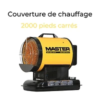 Radiateur au diesel/kérosène et à batterie de Master - 80 000 BTU - Jaune