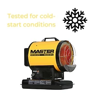 Radiateur au diesel/kérosène et à batterie de Master - 80 000 BTU - Jaune