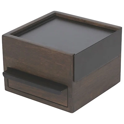 Umbra Stowit Mini Jewelry Storage Box - Black/Walnut
