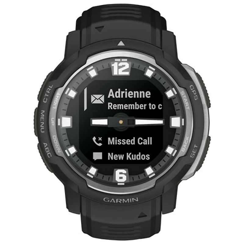 Garmin Instinct Crossover 45mm Bluetooth Multisport Smartwatch - Black