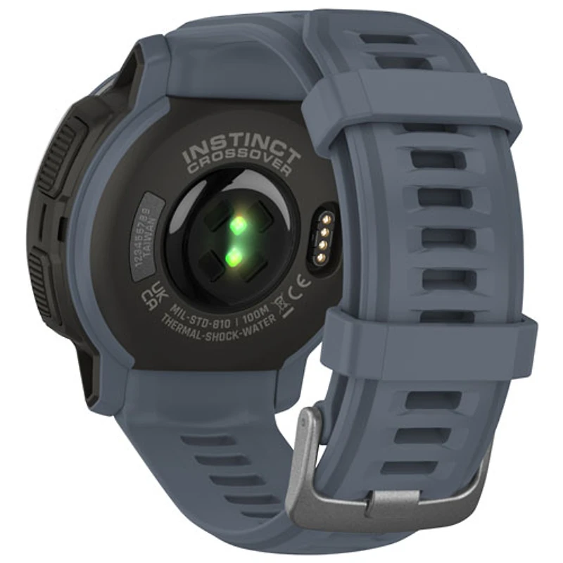 Garmin Instinct Crossover 45mm Bluetooth Multisport Smartwatch - Blue Granite
