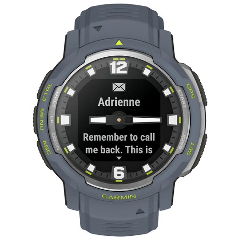 Garmin Instinct Crossover 45mm Bluetooth Multisport Smartwatch - Blue Granite