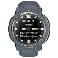 Garmin Instinct Crossover 45mm Bluetooth Multisport Smartwatch - Blue Granite