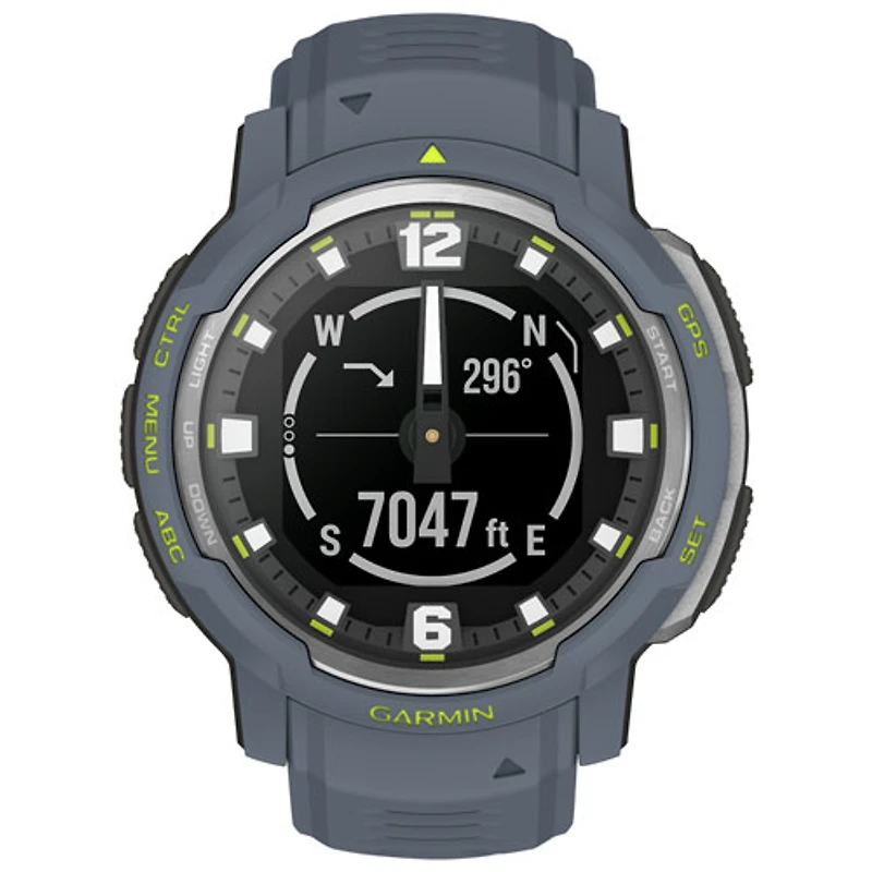 Garmin Instinct Crossover 45mm Bluetooth Multisport Smartwatch - Blue Granite