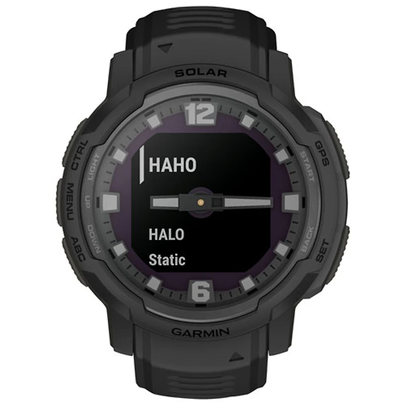 Montre intelligente multisport Bluetooth de 45 mm Instinct Crossover Solar Tactical Edition de Garmin - Noir