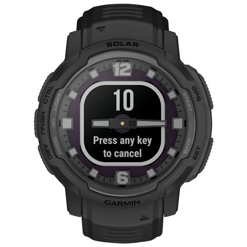Montre intelligente multisport Bluetooth de 45 mm Instinct Crossover Solar Tactical Edition de Garmin - Noir
