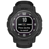 Montre intelligente multisport Bluetooth de 45 mm Instinct Crossover Solar Tactical Edition de Garmin - Noir