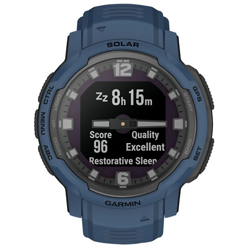 Montre intelligente multisport Bluetooth de 45 mm Instinct Crossover Solar de Garmin