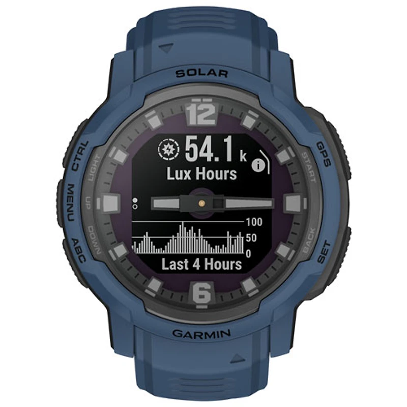 Montre intelligente multisport Bluetooth de 45 mm Instinct Crossover Solar de Garmin