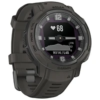 Montre intelligente multisport Bluetooth de 45 mm Instinct Crossover Solar de Garmin - Graphite