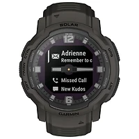 Montre intelligente multisport Bluetooth de 45 mm Instinct Crossover Solar de Garmin - Graphite