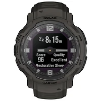 Montre intelligente multisport Bluetooth de 45 mm Instinct Crossover Solar de Garmin - Graphite