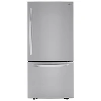 Open Box - LG 33" 25.5 Cu. Ft. Bottom Freezer Refrigerator (LRDCS2603S) - Stainless - Scratch & Dent