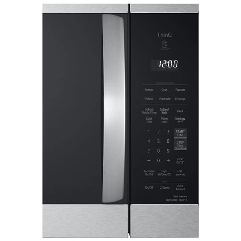 Four à micro-ondes à hotte intégrée avec EasyClean de LG - 1,8 pi³ - Acier inoxydable
