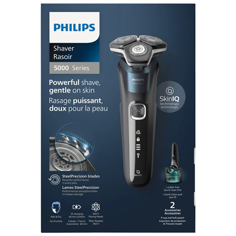 Philips Series 5000 Wet & Dry Shaver with Quick Clean Pod (S5889/60)
