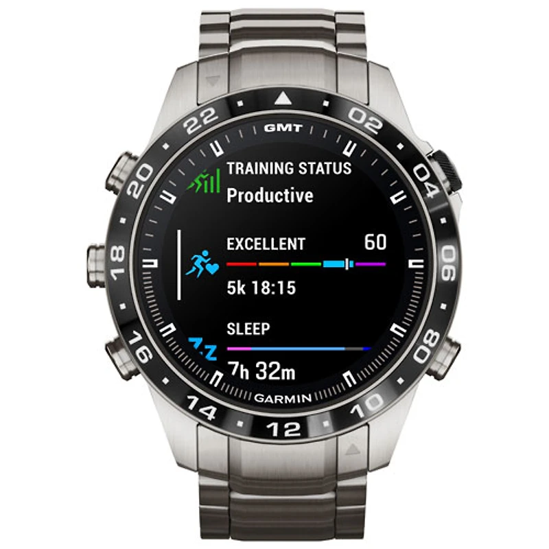 Montre GPS de 46 mm avec moniteur de fréquence cardiaque MARQ Aviator Gen 2 de Garmin - Noir