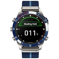 Montre intelligente nautique Bluetooth de 46 mm MARQ Captain Gen 2 de Garmin - Bleu marine