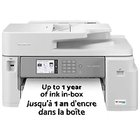 Imprimante à jet d'encre tout-en-un sans fil MFCJ5855DW de Brother avec INKvestment Tank