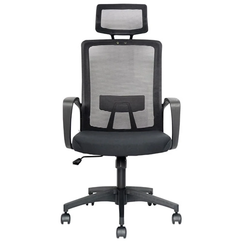Naz Aspire Full-Back Mesh Office Chair with Headrest - Black