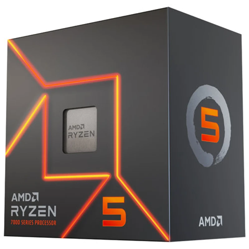 Processeur hexacoeur d'ordinateur de bureau 4 GHz Ryzen 5 7600 d'AMD
