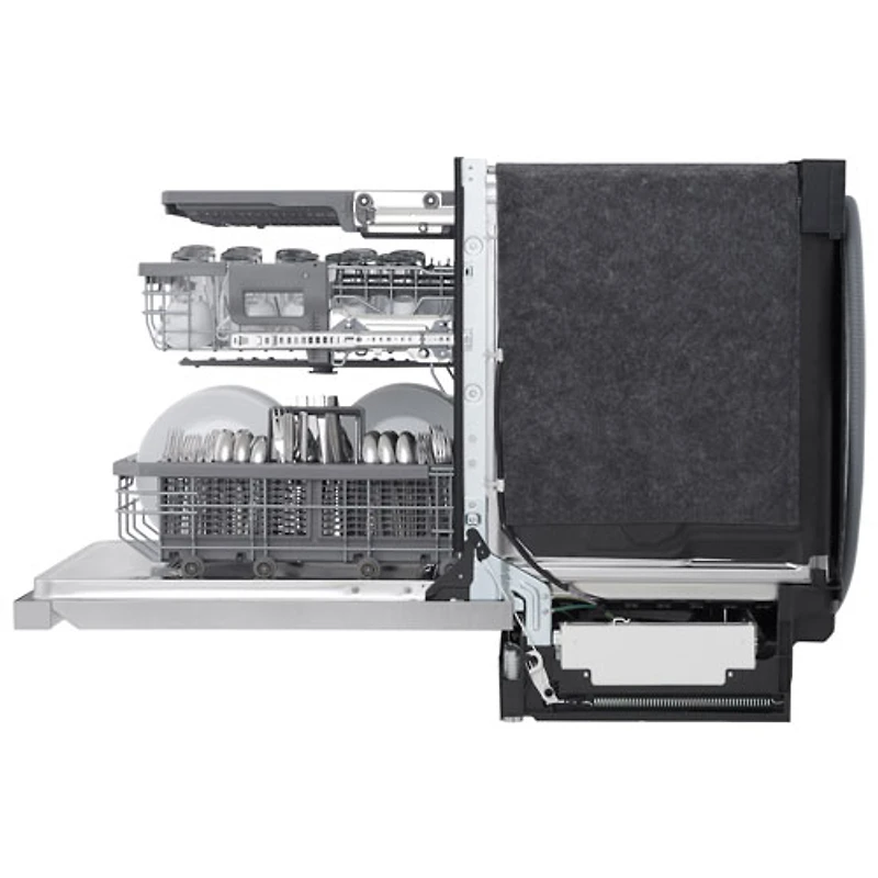 Lave-vaisselle encastrable 24 po 44 dB avec cuve en inox et 3e panier de LG (LDPS6762S) - Acier inoxydable