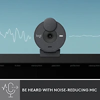 Logitech Brio 300 Full HD 1080p Webcam with Mono Noise Reduction Mic - Graphite