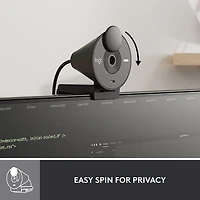 Logitech Brio 300 Full HD 1080p Webcam with Mono Noise Reduction Mic - Graphite