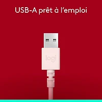 Logitech H390 Wired Headset with Noise Cancelling Microphone - Rose