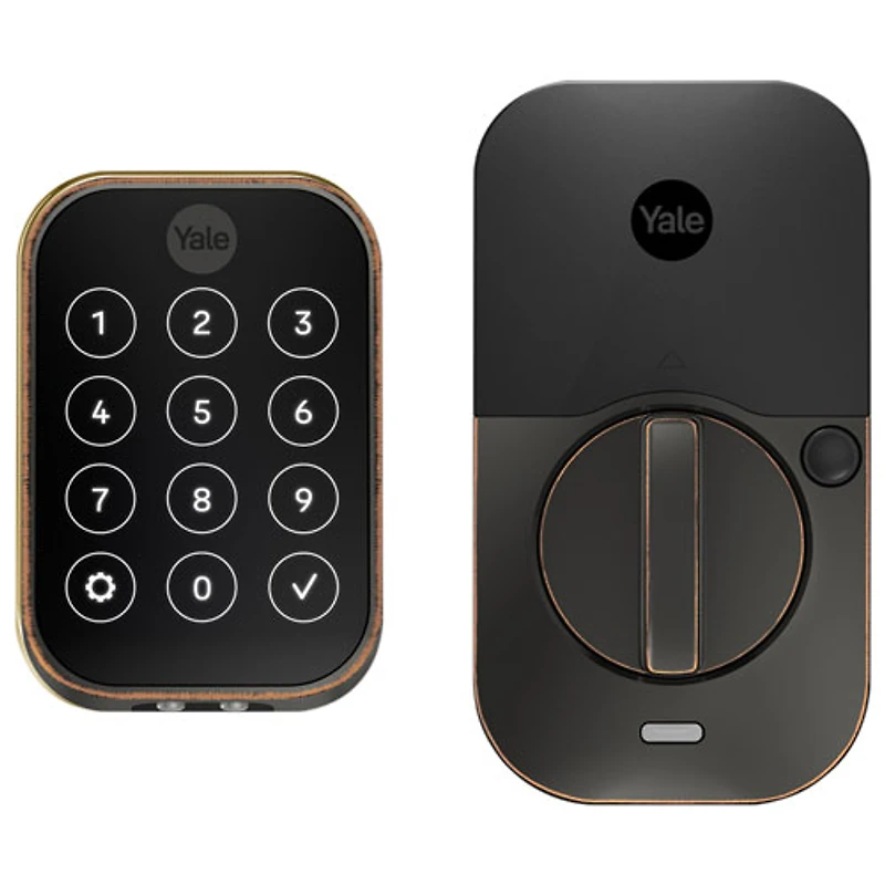 Serrure intelligente Bluetooth à écran tactile Assure Lock 2 de Yale - Bronze huilé