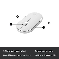 Logitech MK470 Slim Wireless Optical Keyboard & Mouse Combo - Off-White