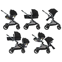 Evenflo Pivot Xpand Modular Stroller with LiteMax Infant Car Seat - Ayrshire Black