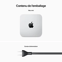Ordinateur Mac mini de 256 Go d'Apple (MMFJ3VC/A) avec unité centrale octocoeur/processeur à 10 coeurs M2 d'Apple