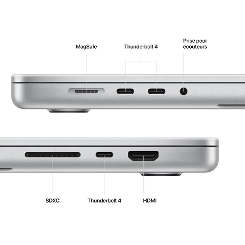 Apple MacBook Pro 16" (2023) - Silver (Apple M2 Pro / 512GB SSD / 16GB RAM) - French