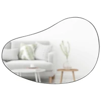 Miroir mural en galet Hubba - Titane métallique