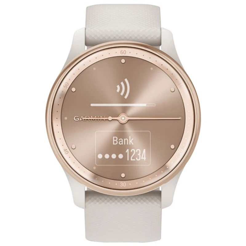 Montre intelligente active Bluetooth de 40 mm vivomove Trend de Garmin - Ivoire