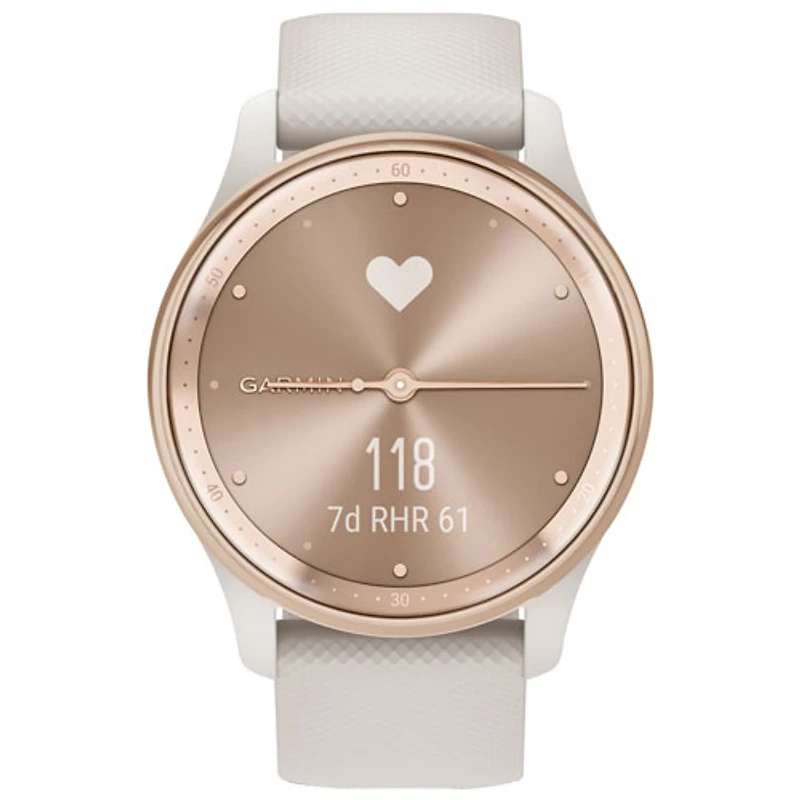 Montre intelligente active Bluetooth de 40 mm vivomove Trend de Garmin - Ivoire
