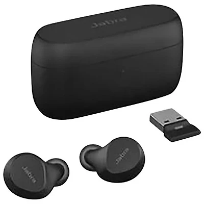 Jabra Evolve2 In-Ear Noise-Cancelling Bluetooth Earbuds - Black