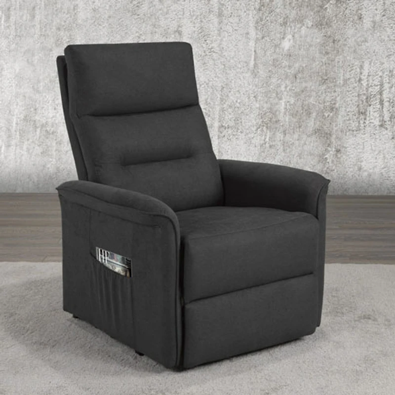 Fauteuil inclinable contemporain Ariel - Gris foncé