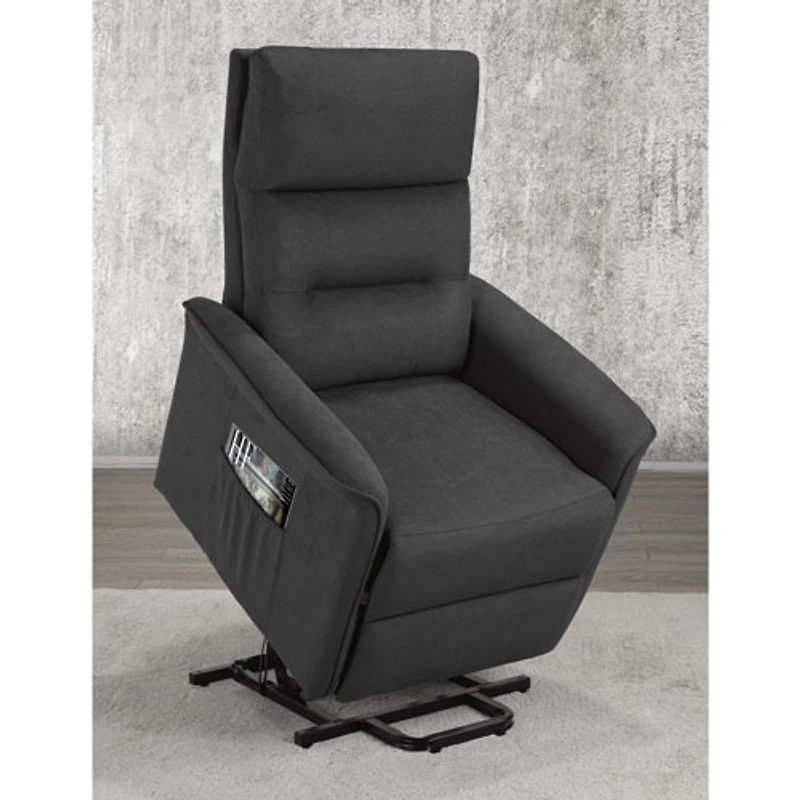 Fauteuil inclinable contemporain Ariel - Gris foncé