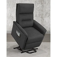 Fauteuil inclinable contemporain Ariel - Gris foncé
