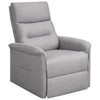 Fauteuil inclinable contemporain Ariel - Gris pâle