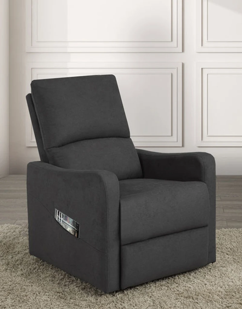 Willow Contemporary Power Reclining Lift Chair - Dark Grey