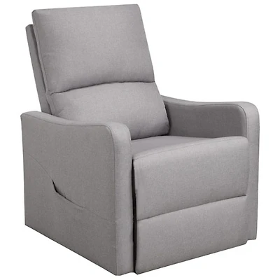 Fauteuil inclinable électrique contemporain Willow - Gris pâle