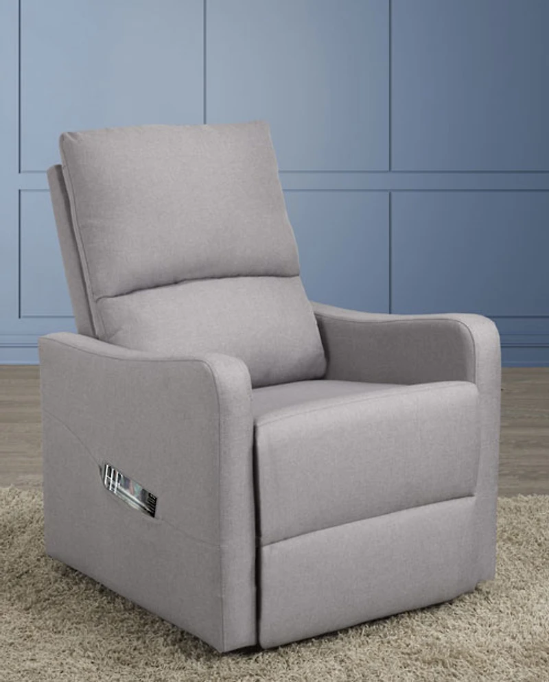 Fauteuil inclinable électrique contemporain Willow - Gris pâle
