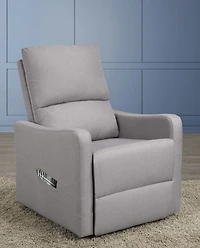 Fauteuil inclinable électrique contemporain Willow - Gris pâle