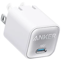 Chargeur mural USB-C de 30 W Nano 3 d'Anker - Blanc