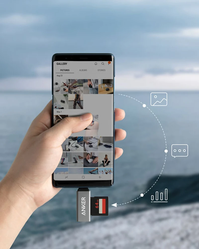 Lecteur de cartes 2-en-1 USB-C à SD/microSD d'Anker (A8370HA2-5)