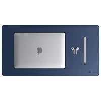 Sous-main en cuir écologique Deskmate de Satechi - Bleu marine