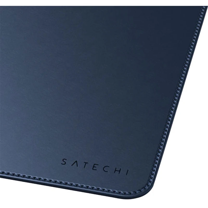 Sous-main en cuir écologique Deskmate de Satechi - Bleu marine